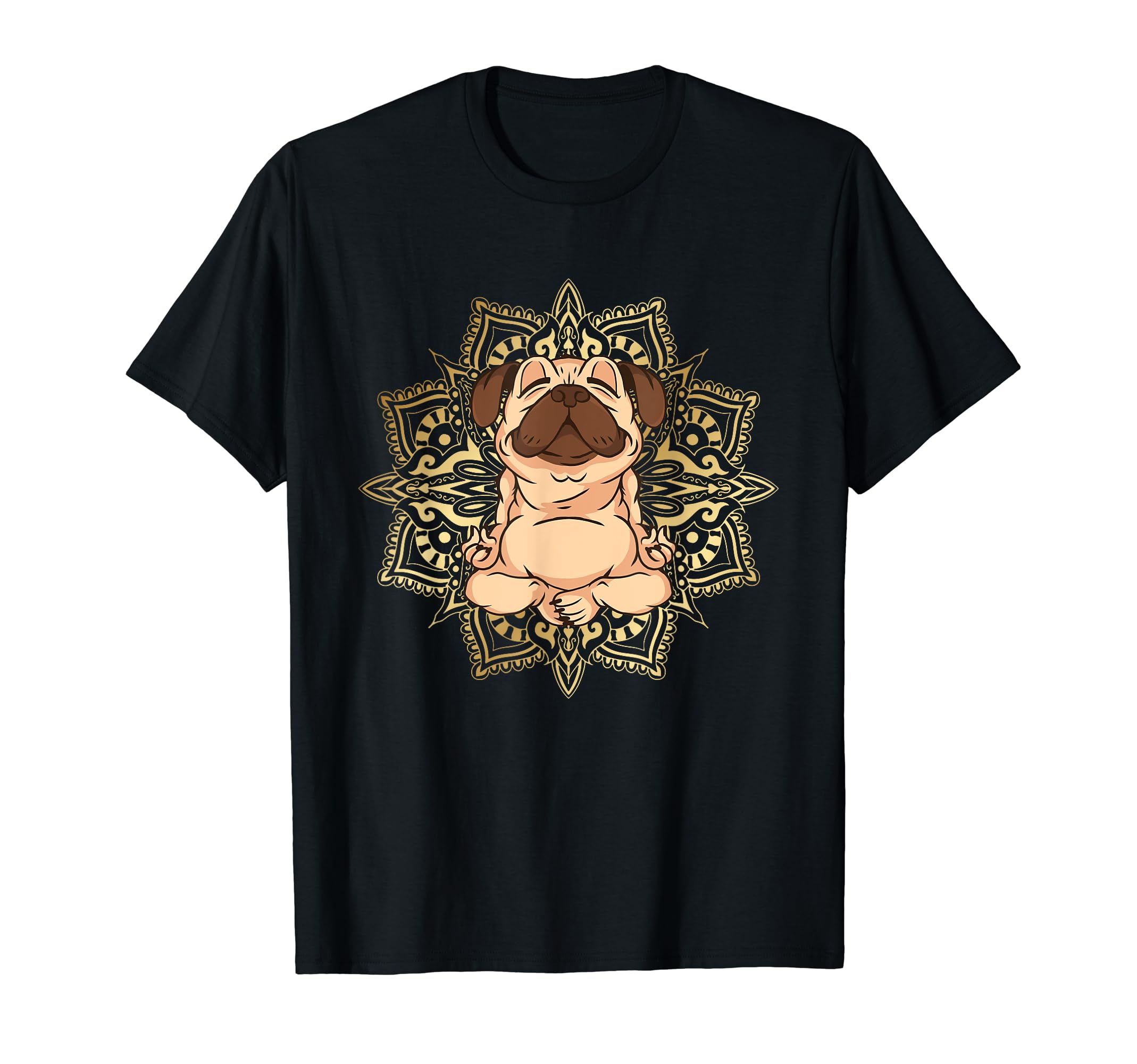 Yoga Pug Buddha Meditation Namaste T-Shirt - Aesthetic Graphic Unisex - T-Shirt, Sweatshirt, Hoodie