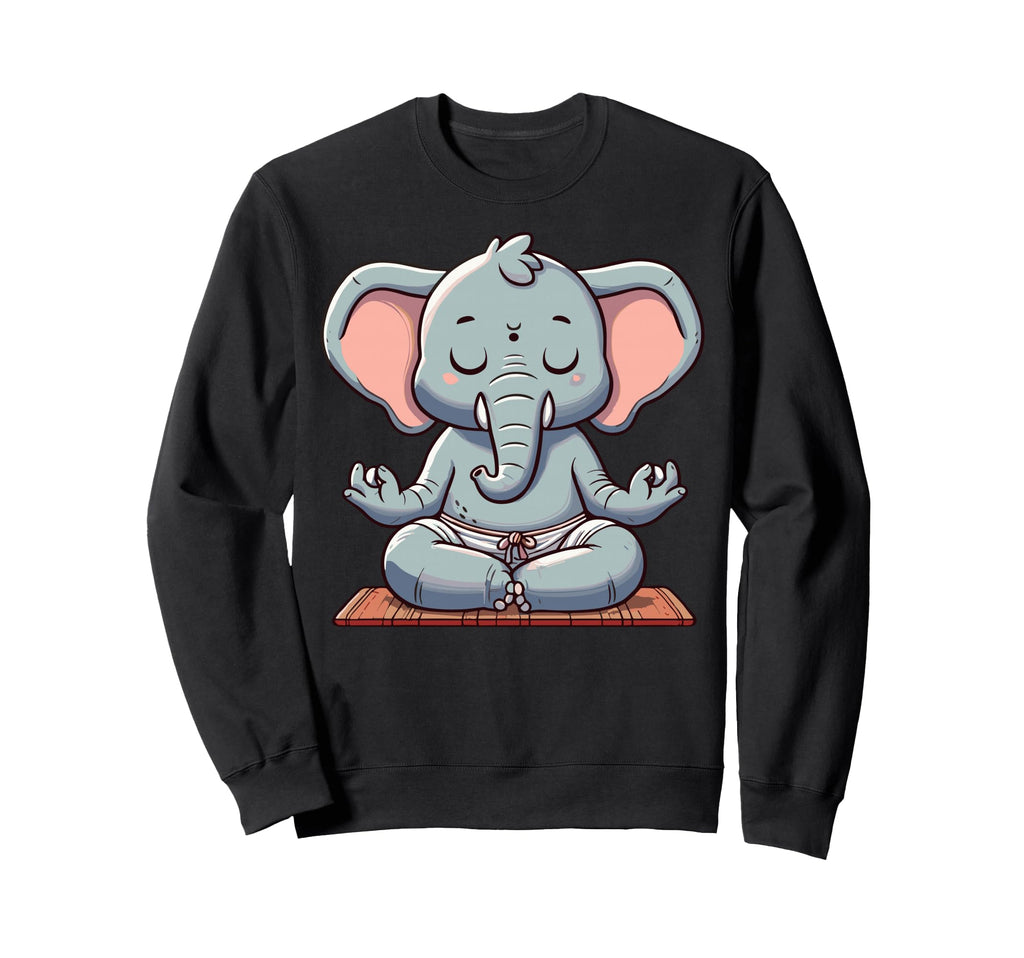 Meditation Elephant Yoga Pose Sweatshirt - Casual Everyday Wear Unisex - T-Shirt, Sweatshirt, Hoodie