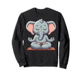 Meditation Elephant Yoga Pose Sweatshirt - Casual Everyday Wear Unisex - T-Shirt, Sweatshirt, Hoodie