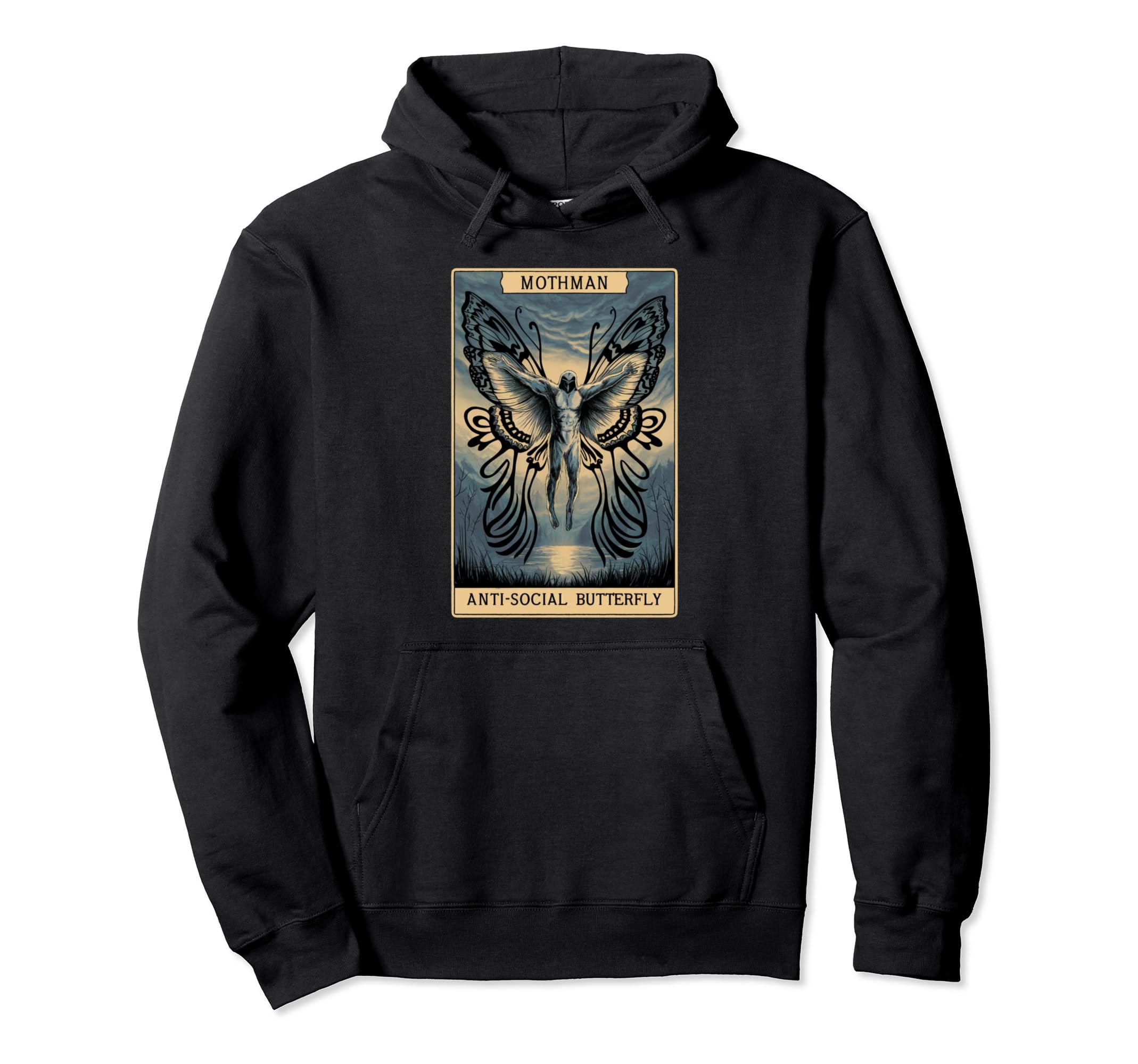 Antisocial Butterfly Fairy Grunge Hoodie - Trendy Graphic Men Women - T-Shirt, Sweatshirt, Hoodie