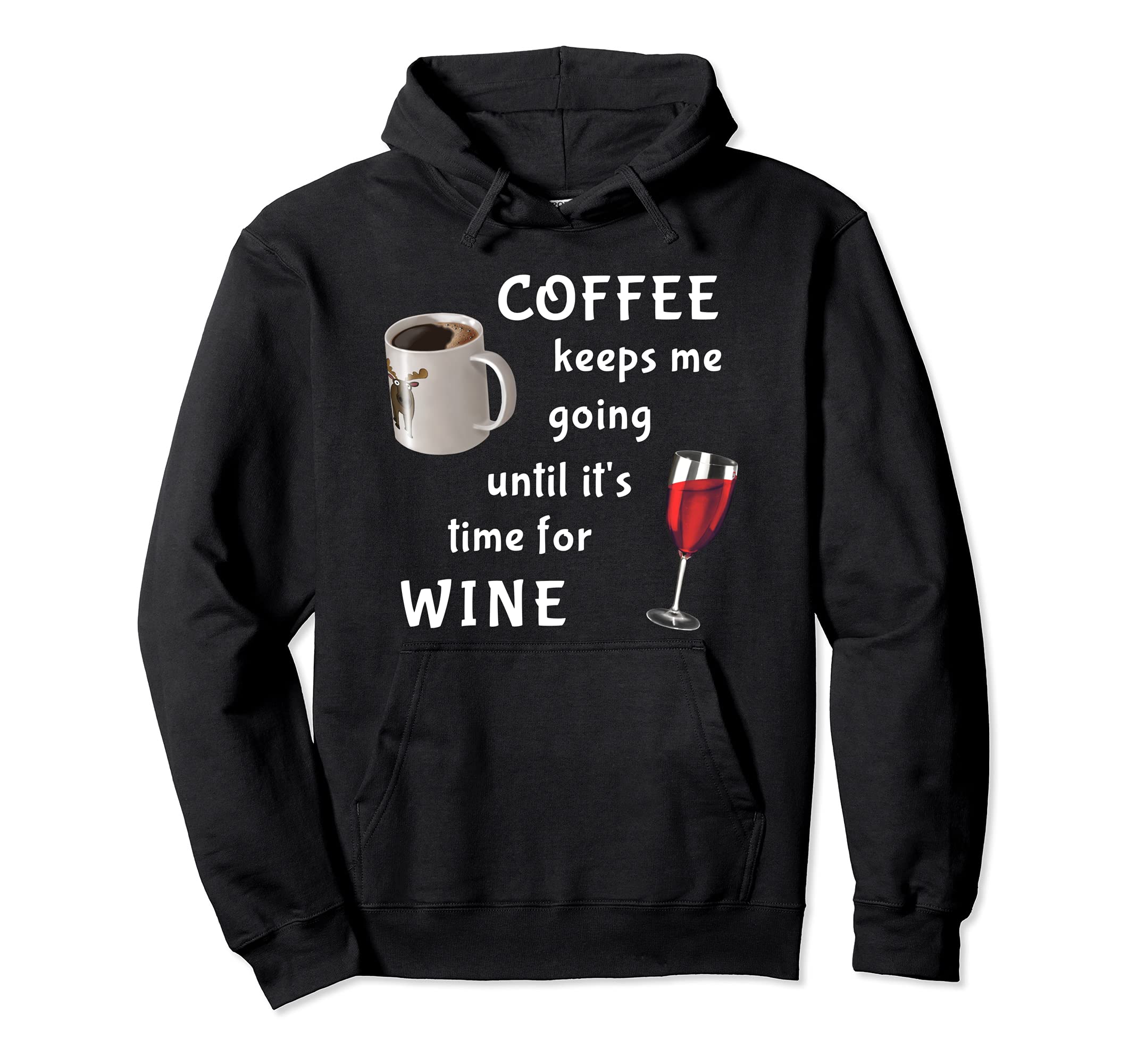 Coffee Keeps Me Going Until It Is Time Hoodie - Minimalist Print Unisex - T-Shirt, Sweatshirt, Hoodie