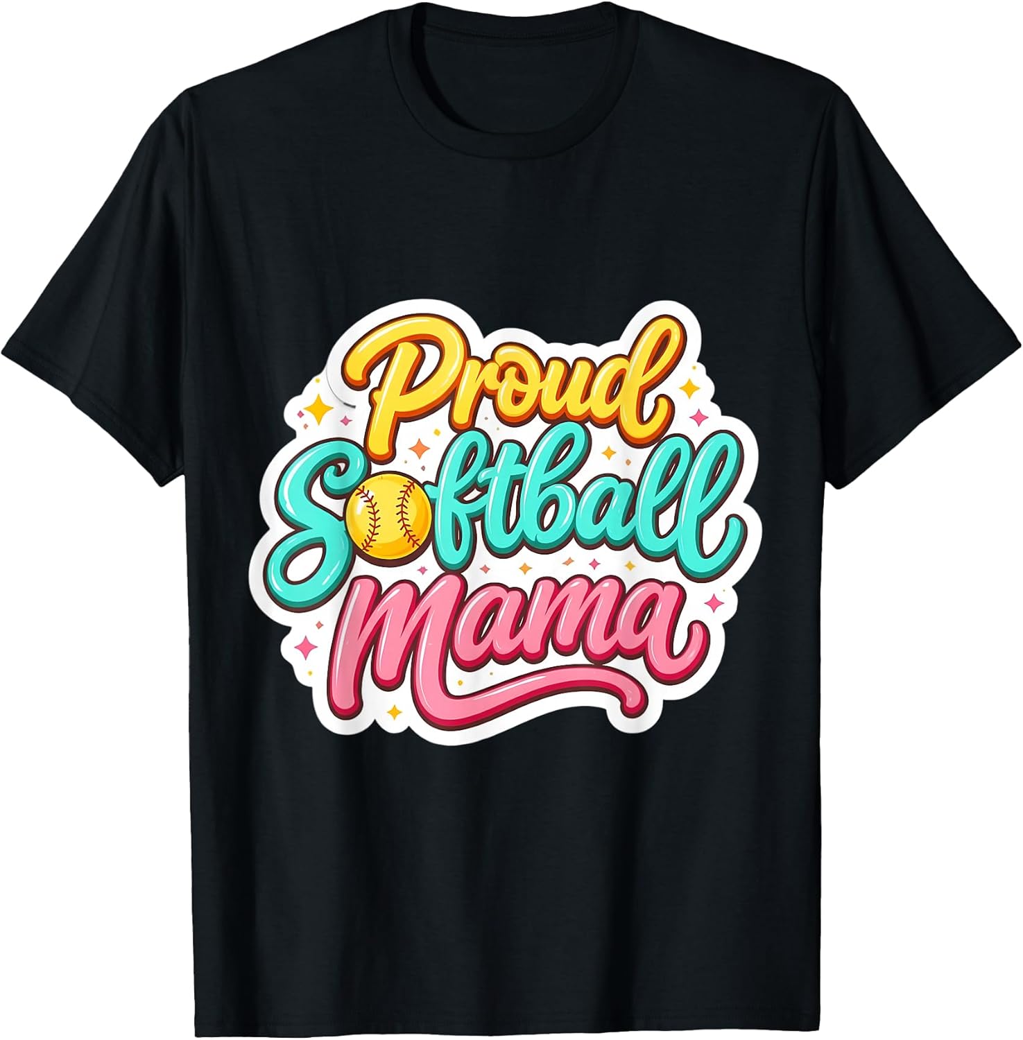 Proud Softball Mama Mom Mother Daughter Merch Unisex T-shirt, Sweatshirt, Hoodie, Long Sleeve Tee - T-Shirt, Sweatshirt, Hoodie