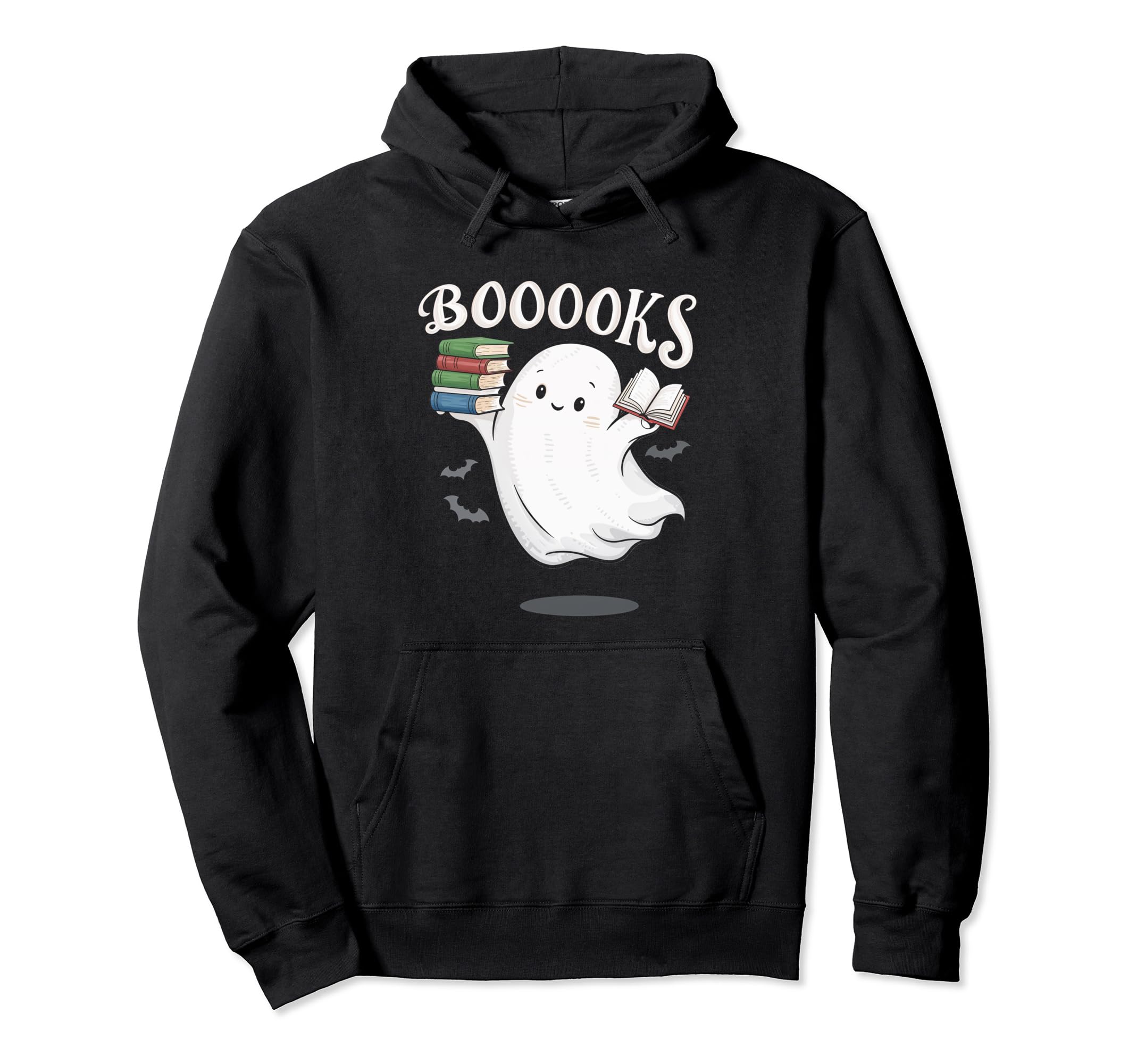 Booooks Ghost Reading Bibliophile Hoodie - Streetwear Style for Adults - T-Shirt, Sweatshirt, Hoodie