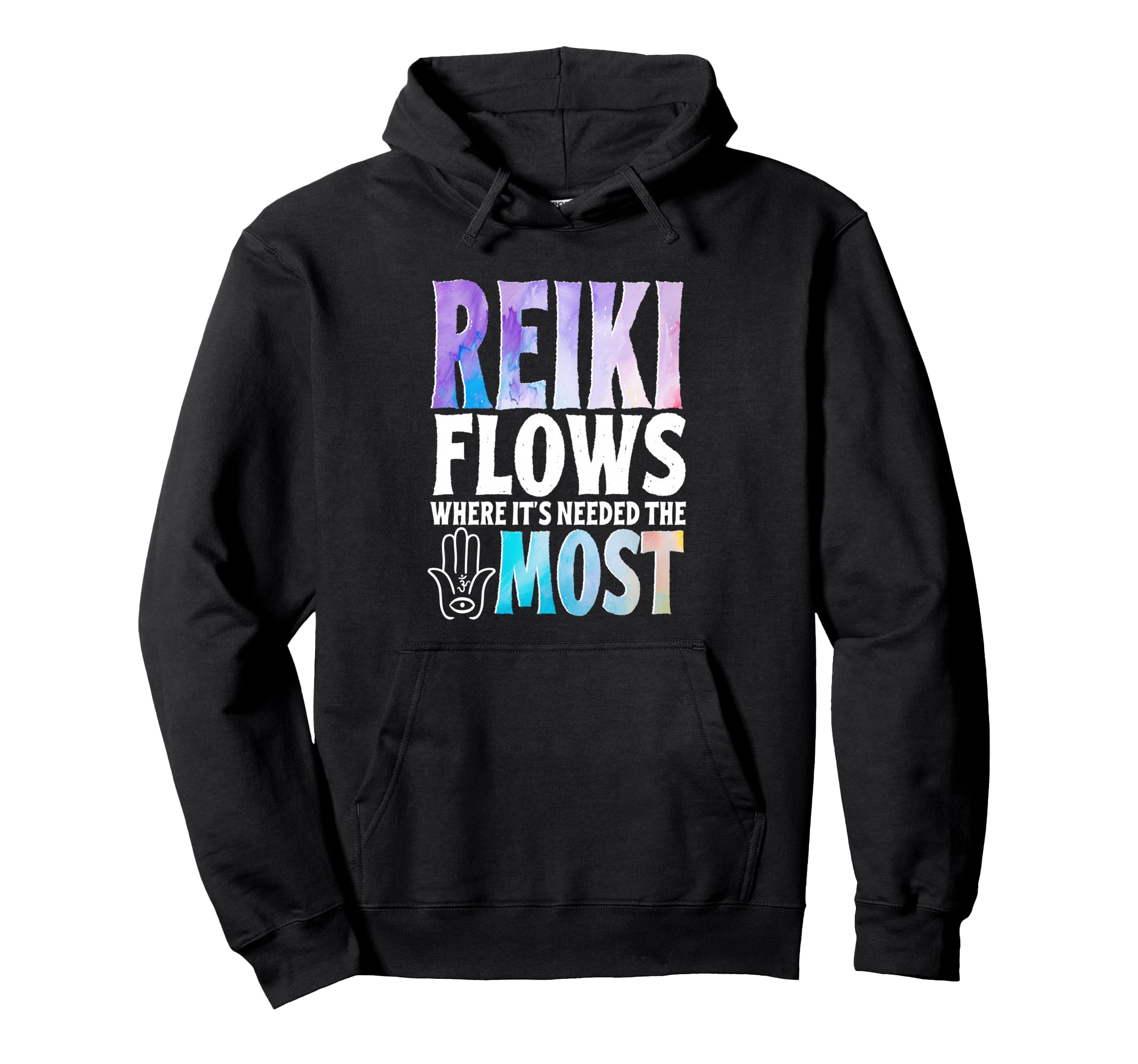 Reiki Flows Where Its Needed Most Hoodie - Minimalist Print Men Women - T-Shirt, Sweatshirt, Hoodie