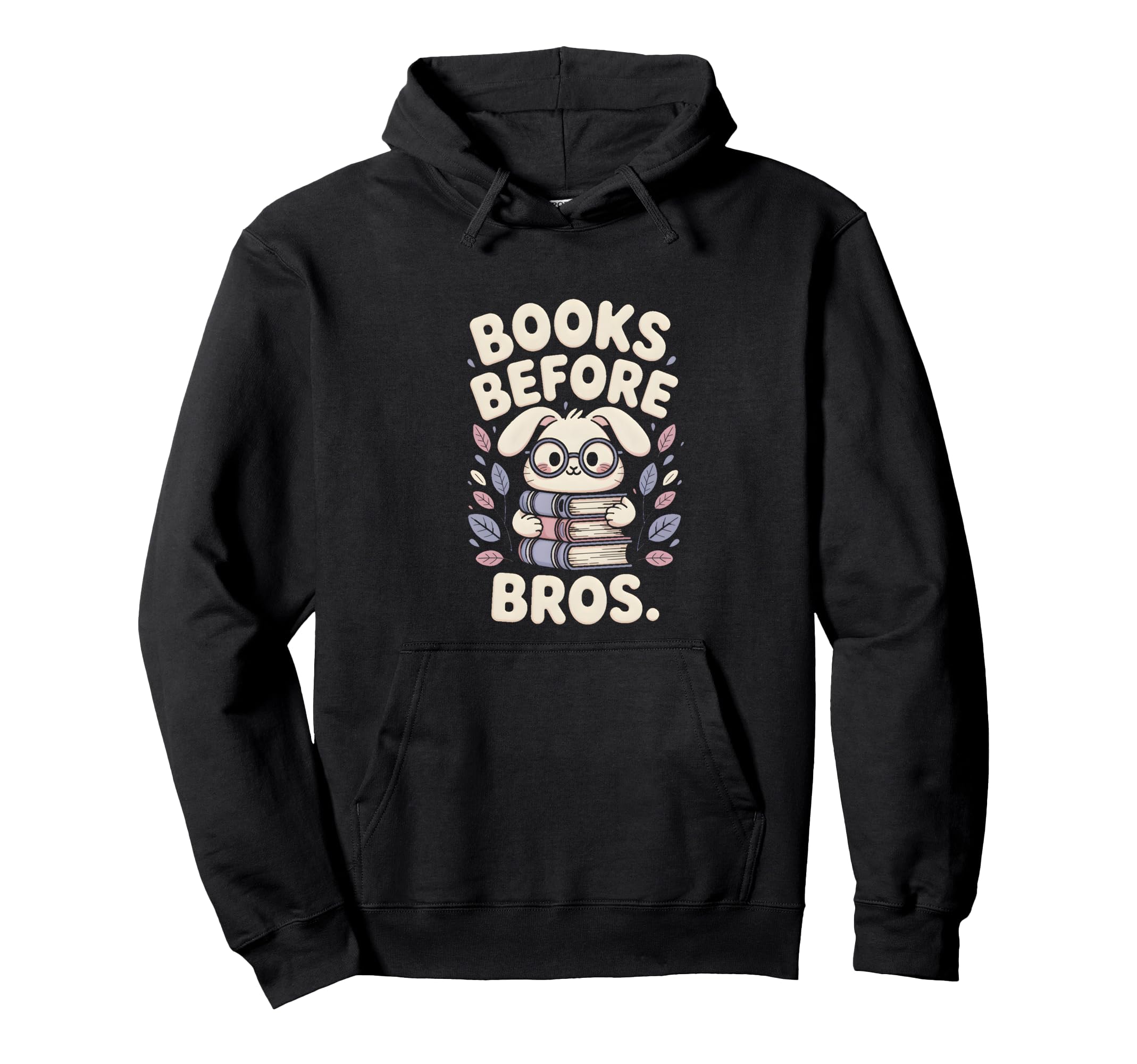 Books Before Bros Nerdy Fox Reading Hoodie - Trendy Graphic for Adults - T-Shirt, Sweatshirt, Hoodie