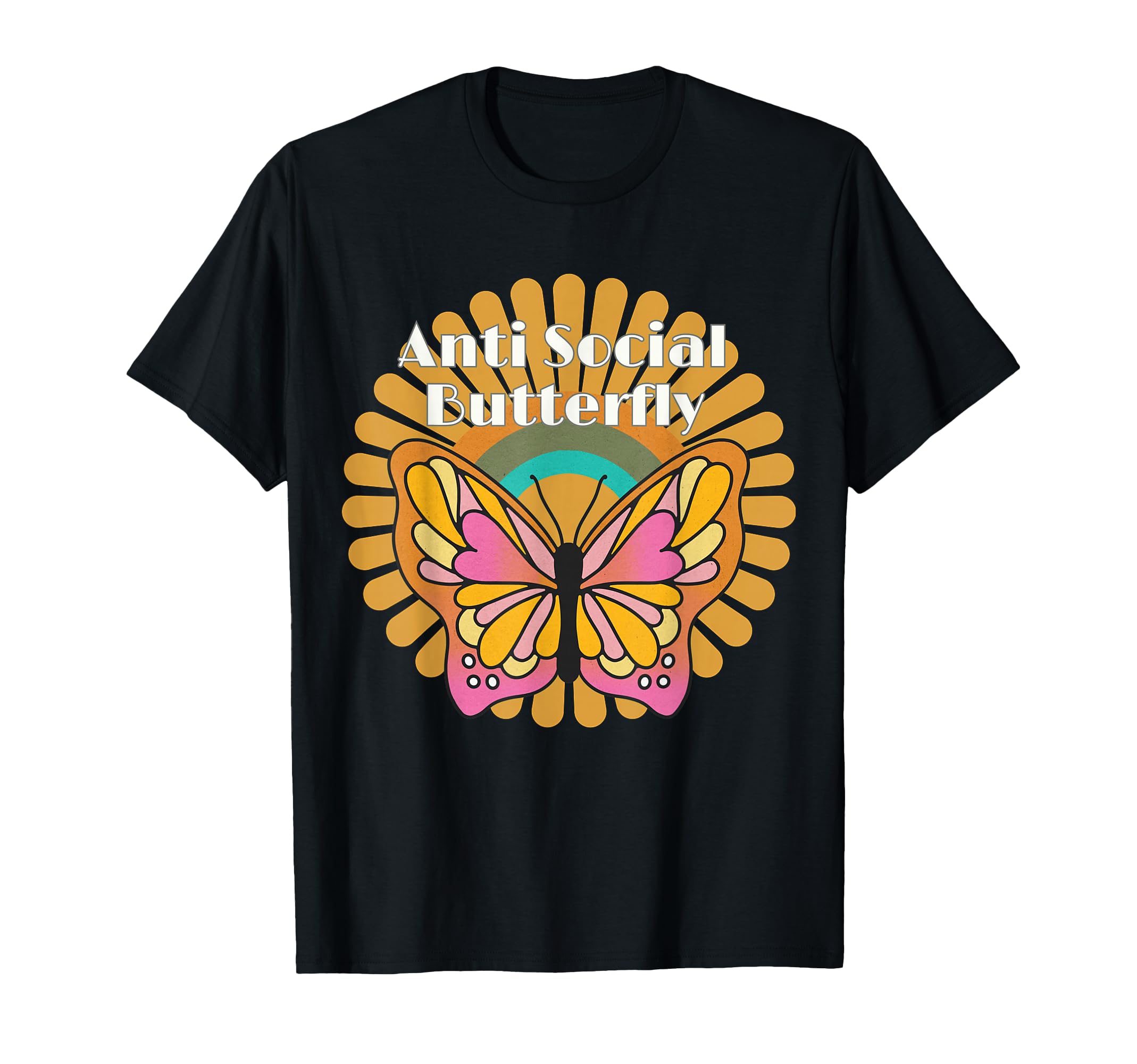 Antisocial Butterfly Funny Colorful T-Shirt - Unique Graphic Unisex - T-Shirt, Sweatshirt, Hoodie