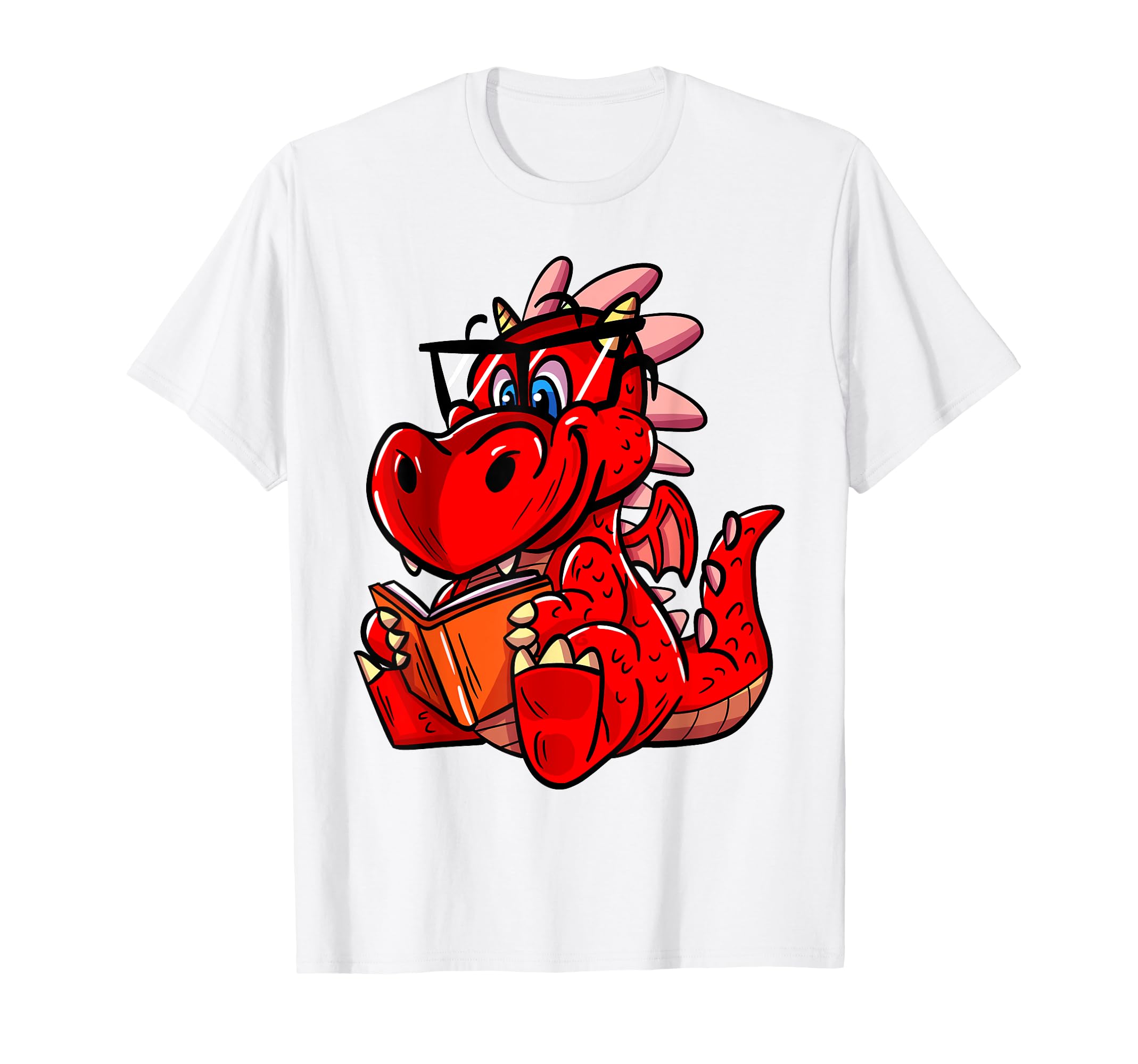 Funny Bookworm Book Lover Dragon T-Shirt - Custom Art Print Men Women - T-Shirt, Sweatshirt, Hoodie