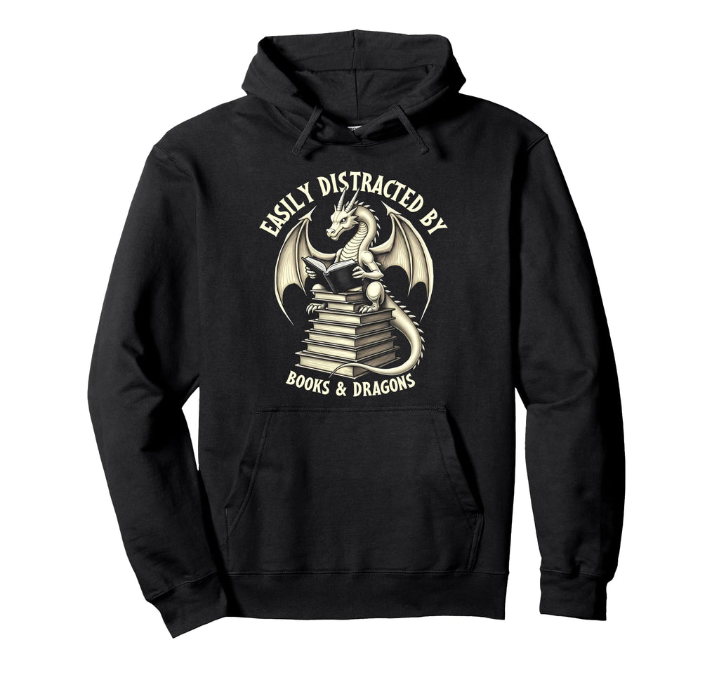 Reading Lover Easily Distracted Hoodie - Casual Everyday Wear Unisex - T-Shirt, Sweatshirt, Hoodie