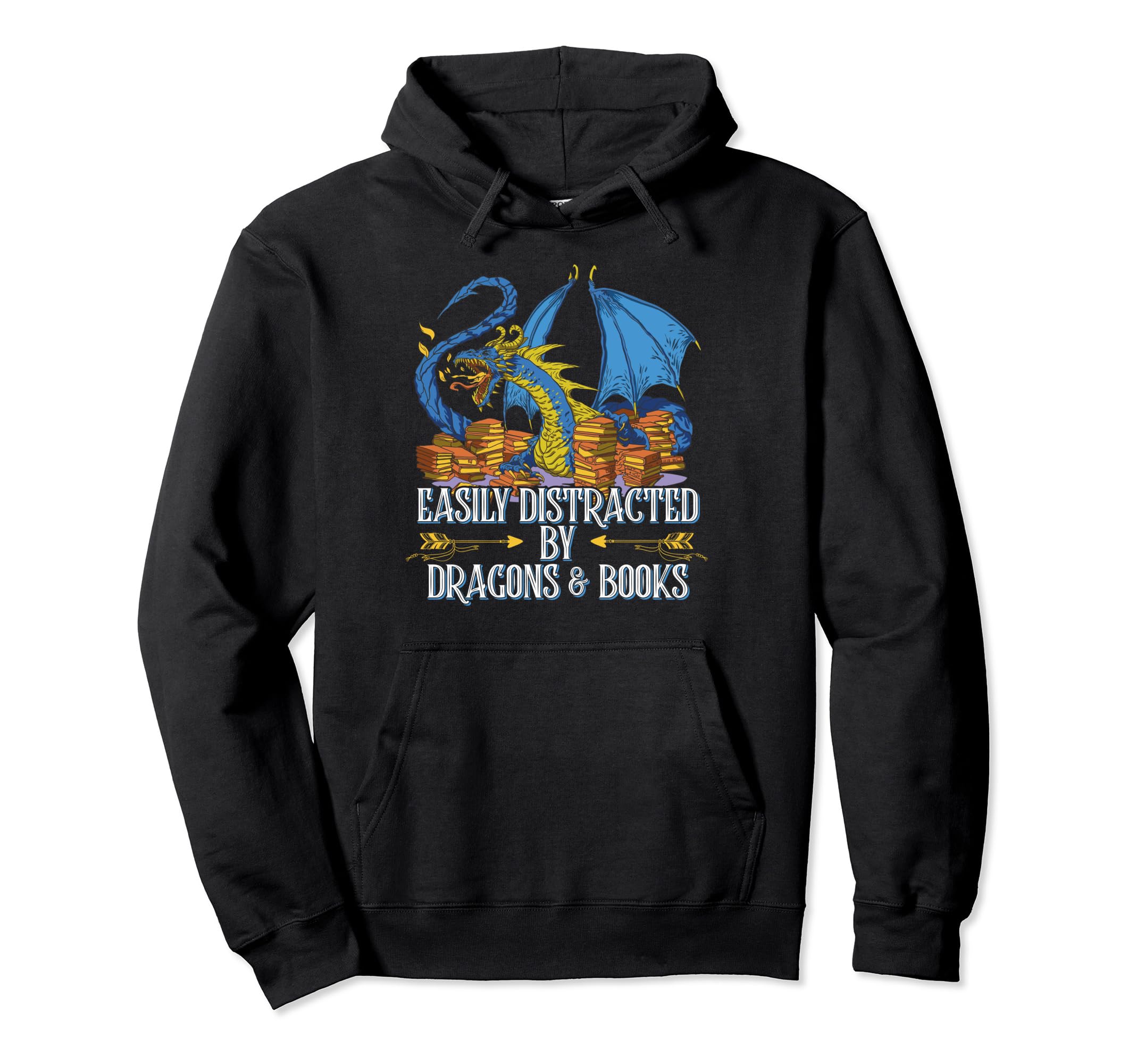 Easily Distracted Dragon And Hoodie - Casual Everyday Wear for Adults - T-Shirt, Sweatshirt, Hoodie