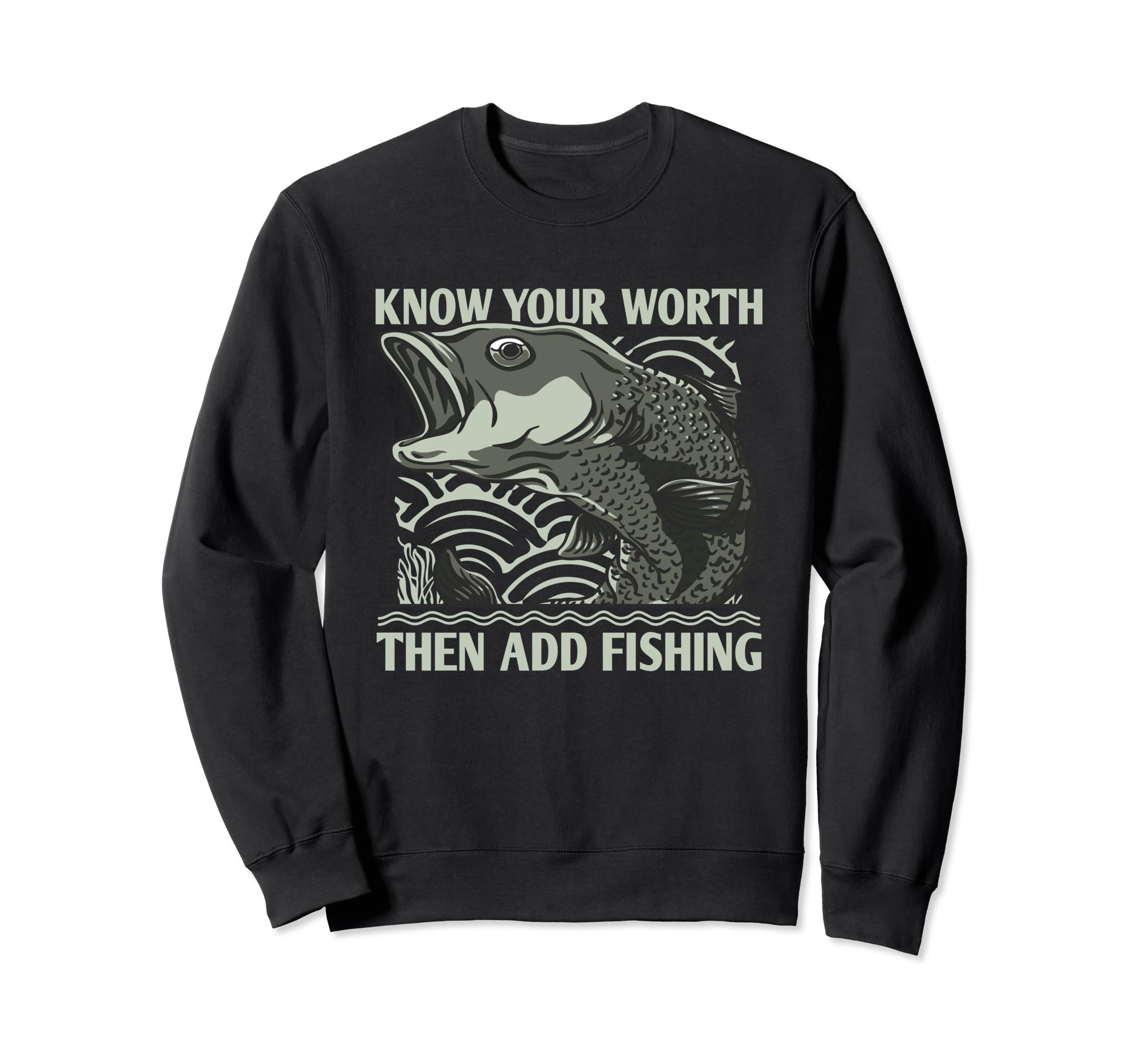 Know Worth Add Fish Self Love Sweatshirt - Trendy Graphic Men Women - T-Shirt, Sweatshirt, Hoodie