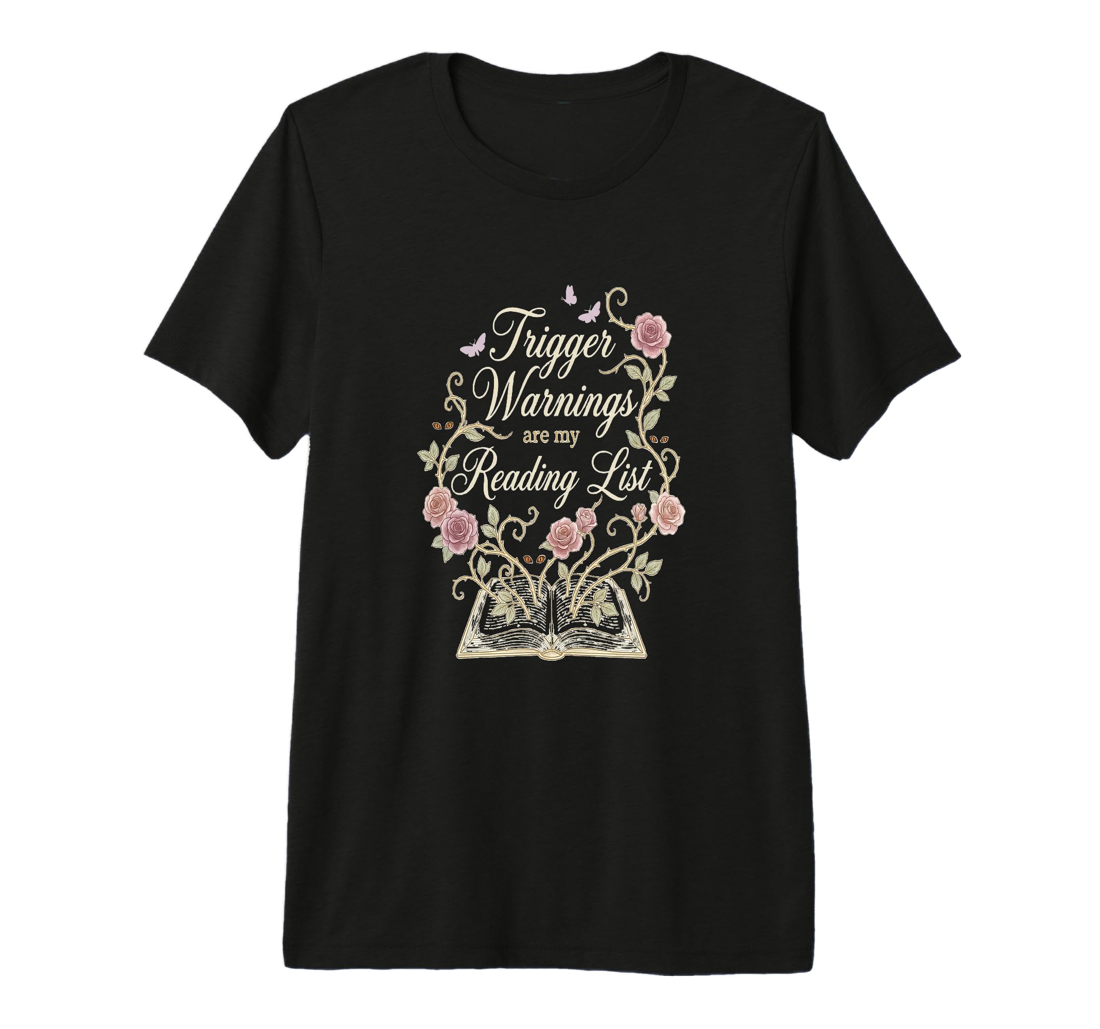 Trigger Warnings Are My Reading List T-Shirt - Minimalist Print Men Women - T-Shirt, Sweatshirt, Hoodie