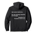 To Person Behind Me You Are Amazing Hoodie - Graphic Print for Adults - T-Shirt, Sweatshirt, Hoodie