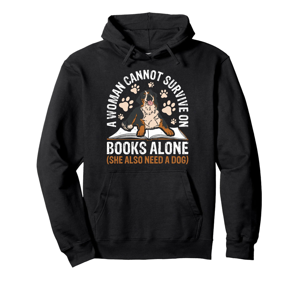 Cannot Survive Books Alone She Also Need Hoodie - Aesthetic Graphic Unisex - T-Shirt, Sweatshirt, Hoodie