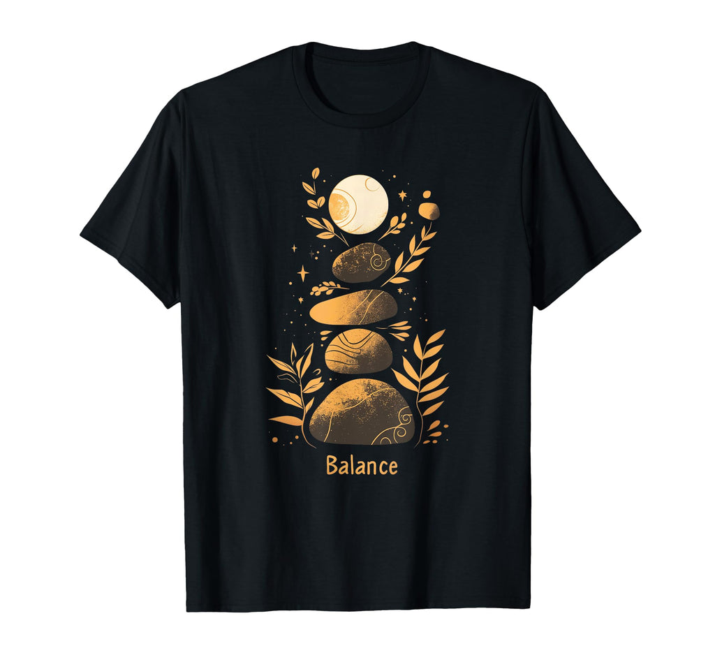 Zen Balancing Stones Art Mindfulness T-Shirt - Trendy Graphic for Adults - T-Shirt, Sweatshirt, Hoodie