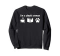 Im Simple Coffee Books Dog Paw Love Sweatshirt - Trendy Graphic Men Women - T-Shirt, Sweatshirt, Hoodie