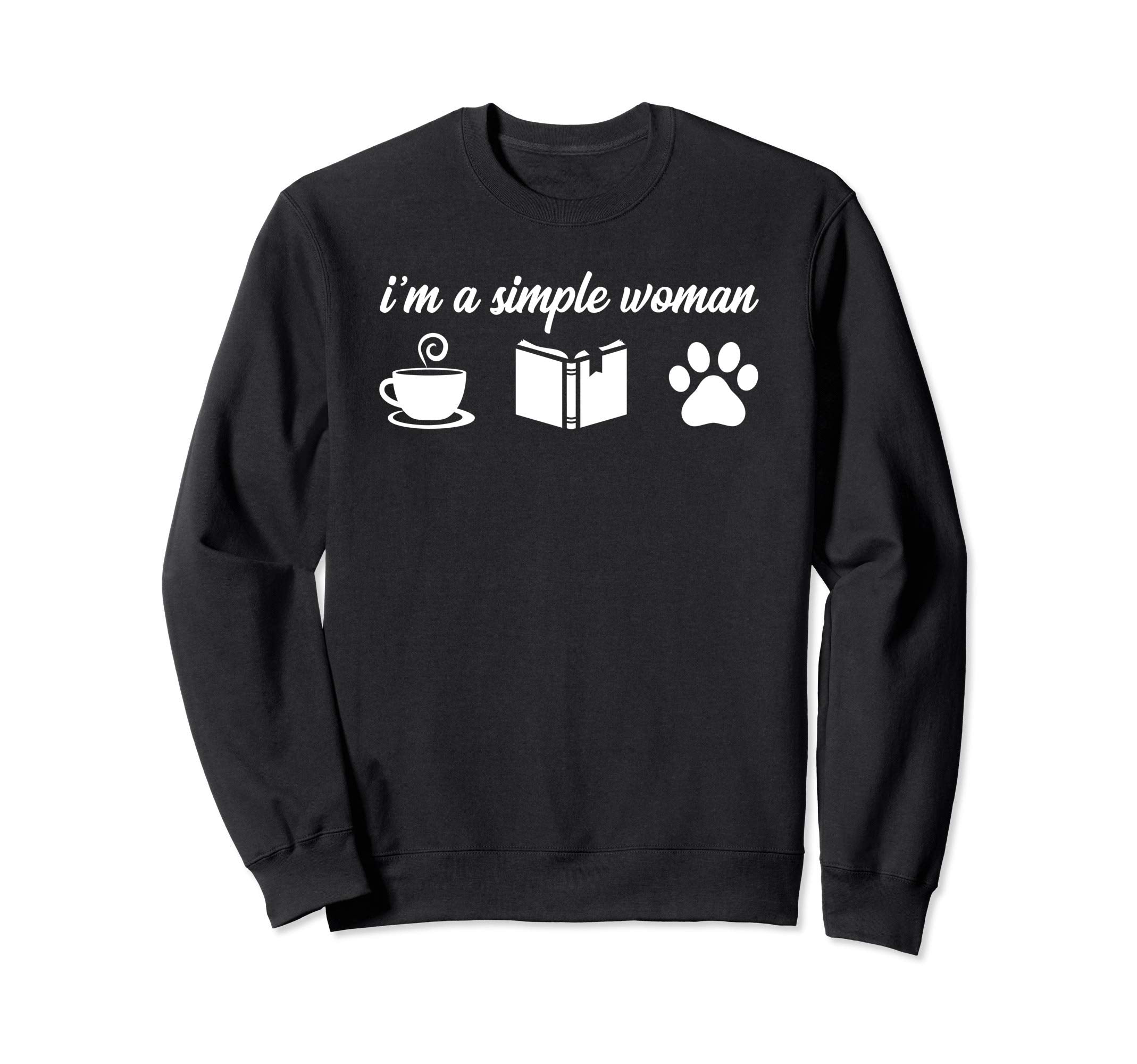 Im Simple Coffee Books Dog Paw Love Sweatshirt - Trendy Graphic Men Women - T-Shirt, Sweatshirt, Hoodie