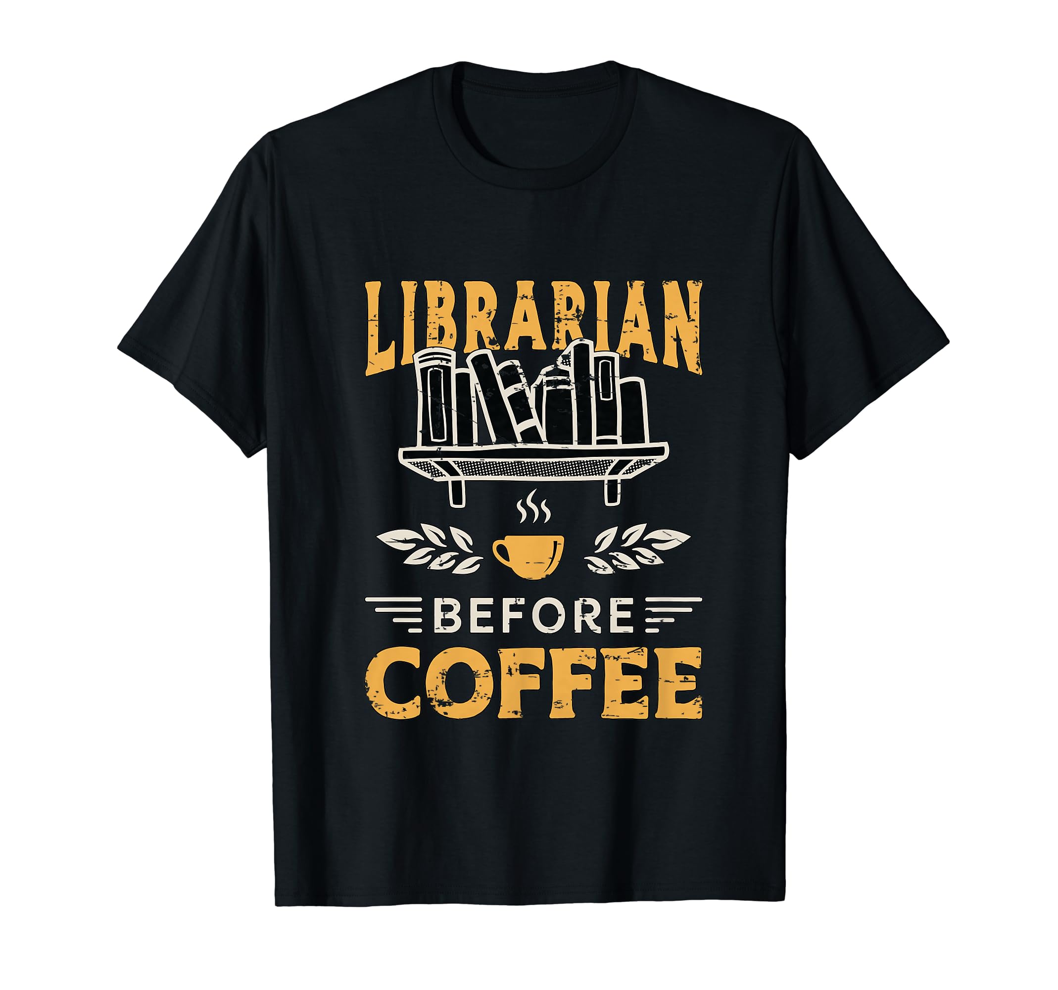 Librarian Before Coffee Reading T-Shirt - Minimalist Print for Adults - T-Shirt, Sweatshirt, Hoodie
