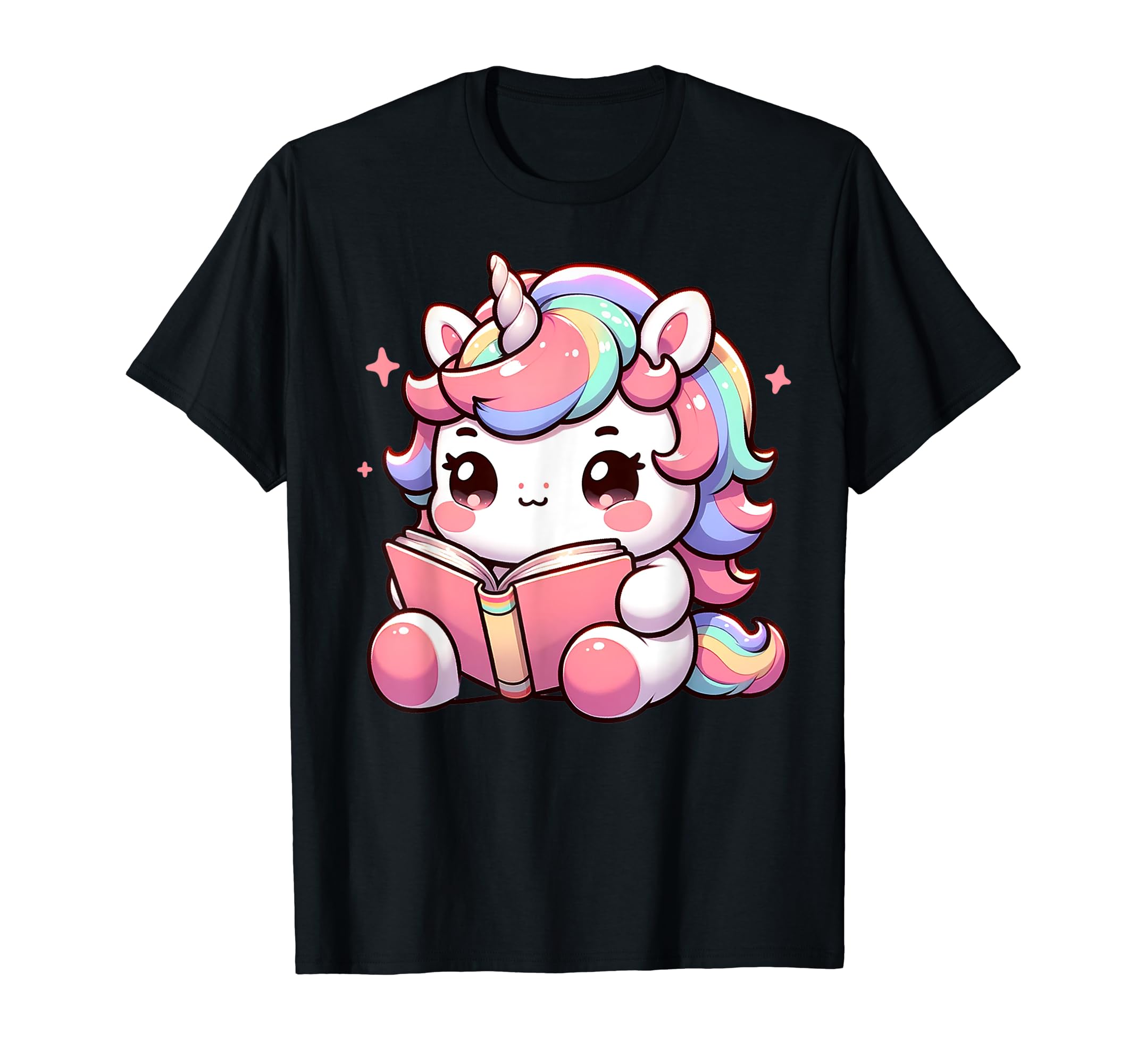 Funny Anime Kawaii Rainbow Unicorn T-Shirt - Custom Art Print for Adults - T-Shirt, Sweatshirt, Hoodie