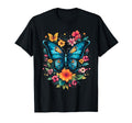 Butterfly Flowers I Aesthetic T-Shirt - Casual Everyday Wear for Adults - T-Shirt, Sweatshirt, Hoodie