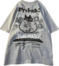 Gothic Oversized Printed T-Shirt Harajuku Street Trend Men and Women's Personality Loose Print Punk Short Sleeve - T-Shirt, Sweatshirt, Hoodie