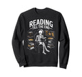 Reading Till End Skeleton Book Lover Sweatshirt - Graphic Print for Adults - T-Shirt, Sweatshirt, Hoodie