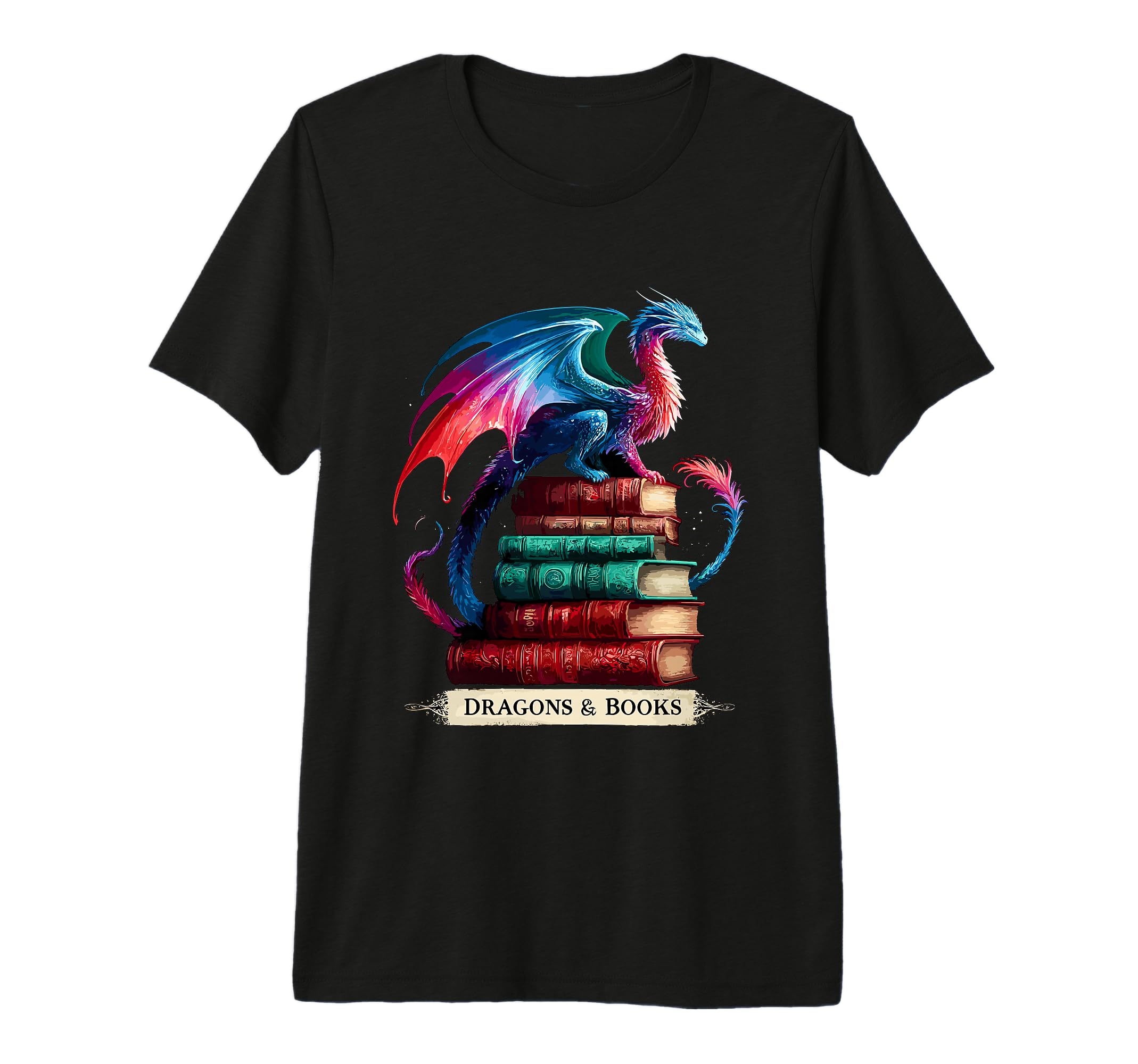 Dragons And Books Dragonworm Book Lover T-Shirt - Trendy Graphic Men Women - T-Shirt, Sweatshirt, Hoodie