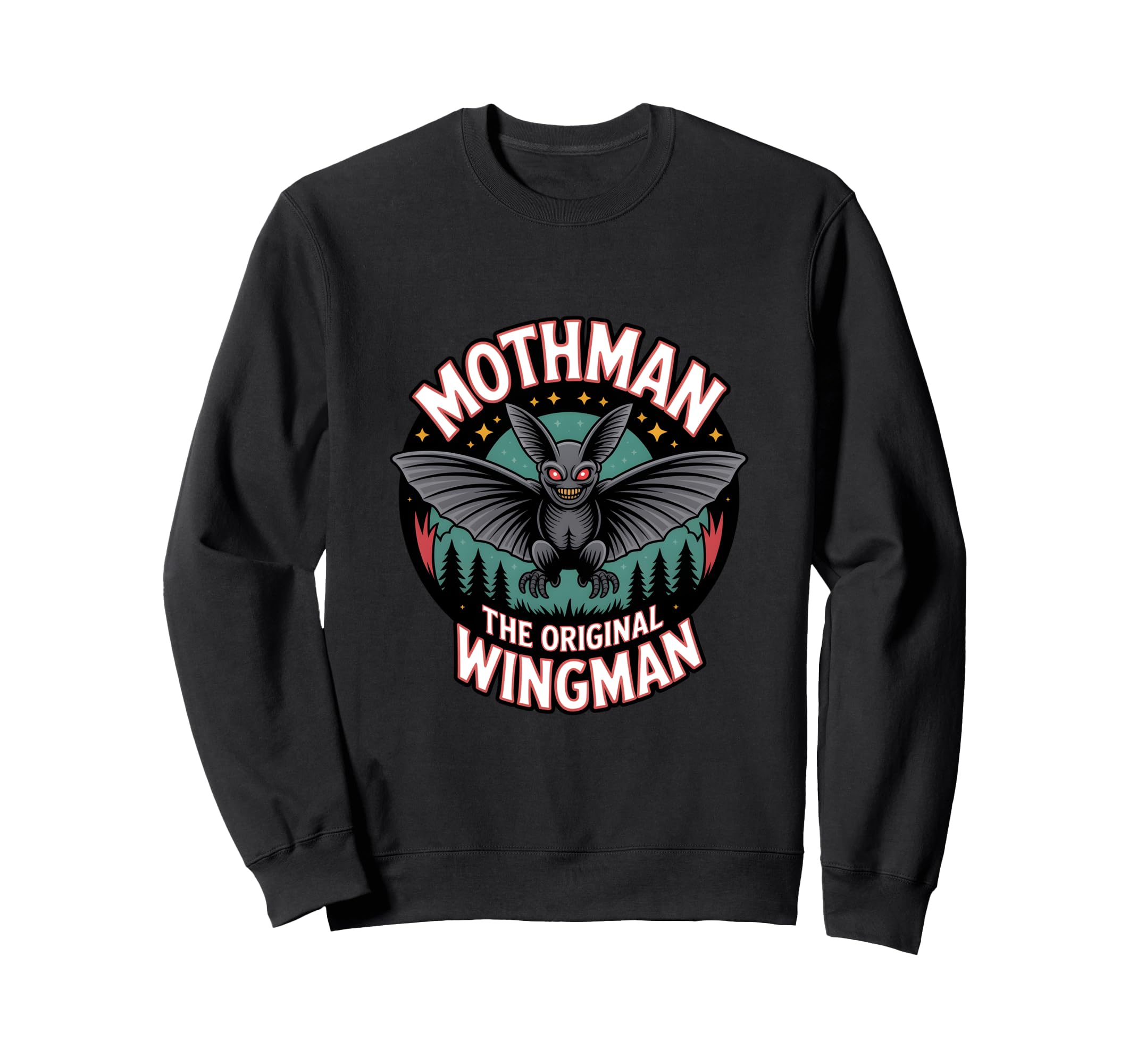 Moth Mann Cryptid Anti Social Sweatshirt - Aesthetic Graphic for Adults - T-Shirt, Sweatshirt, Hoodie