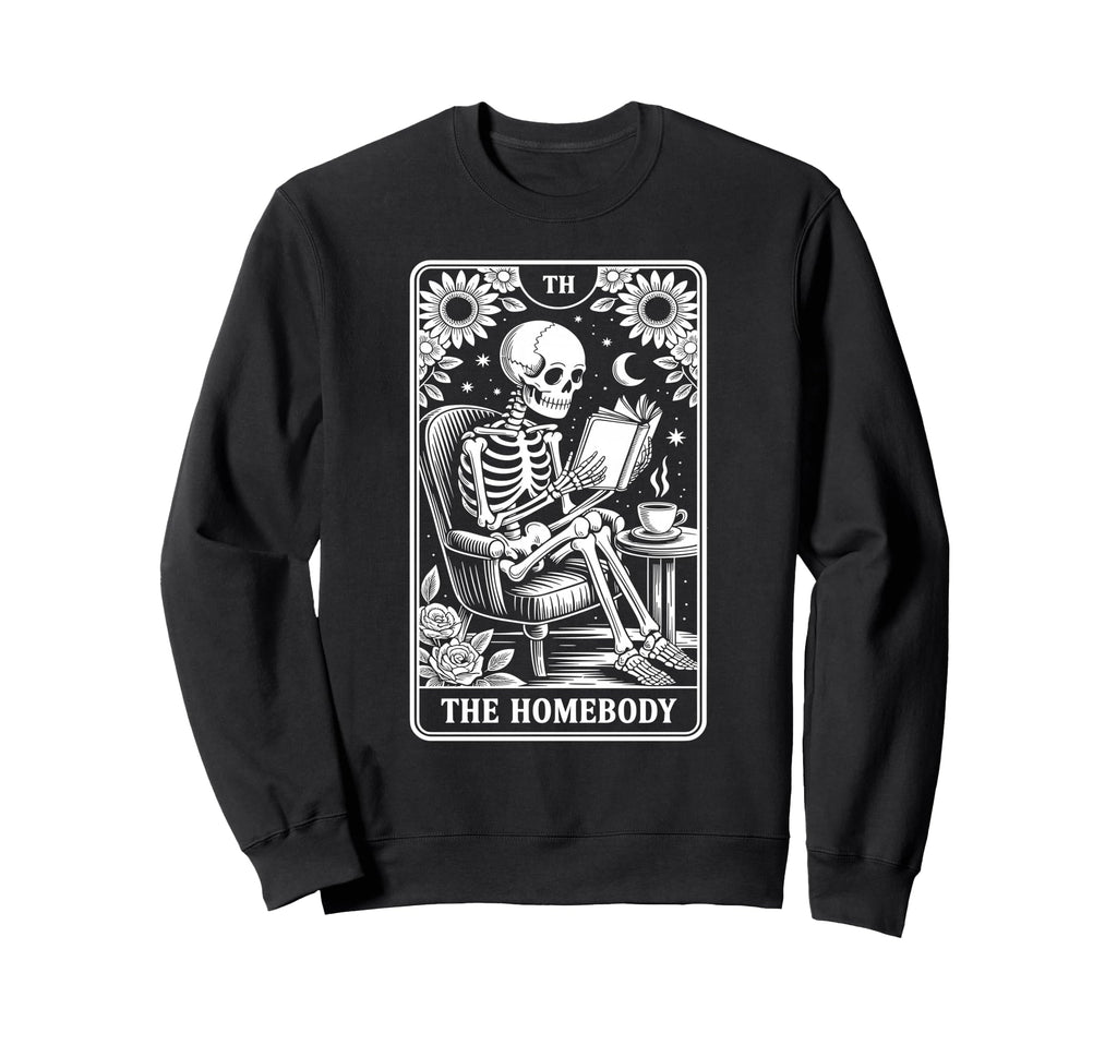 Homebody Tarot Indoorsy Antisocial Sweatshirt - Minimalist Print Unisex - T-Shirt, Sweatshirt, Hoodie
