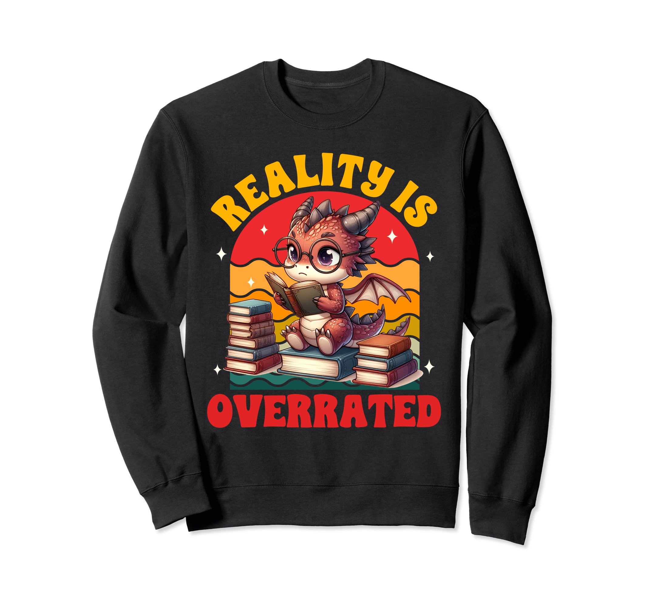 Fantasy Book Lover Reading Book Sweatshirt - Graphic Print Men Women - T-Shirt, Sweatshirt, Hoodie