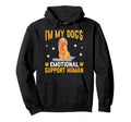 Im My Dogs Emotional Support Human Golden Hoodie - Novelty Apparel Unisex - T-Shirt, Sweatshirt, Hoodie