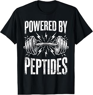 Powered By Peptides Bodybuilding Workout Weightlifting Gym T-Shirt Unisex T-shirt, Sweatshirt, Hoodie, Long Sleeve Tee - T-Shirt, Sweatshirt, Hoodie