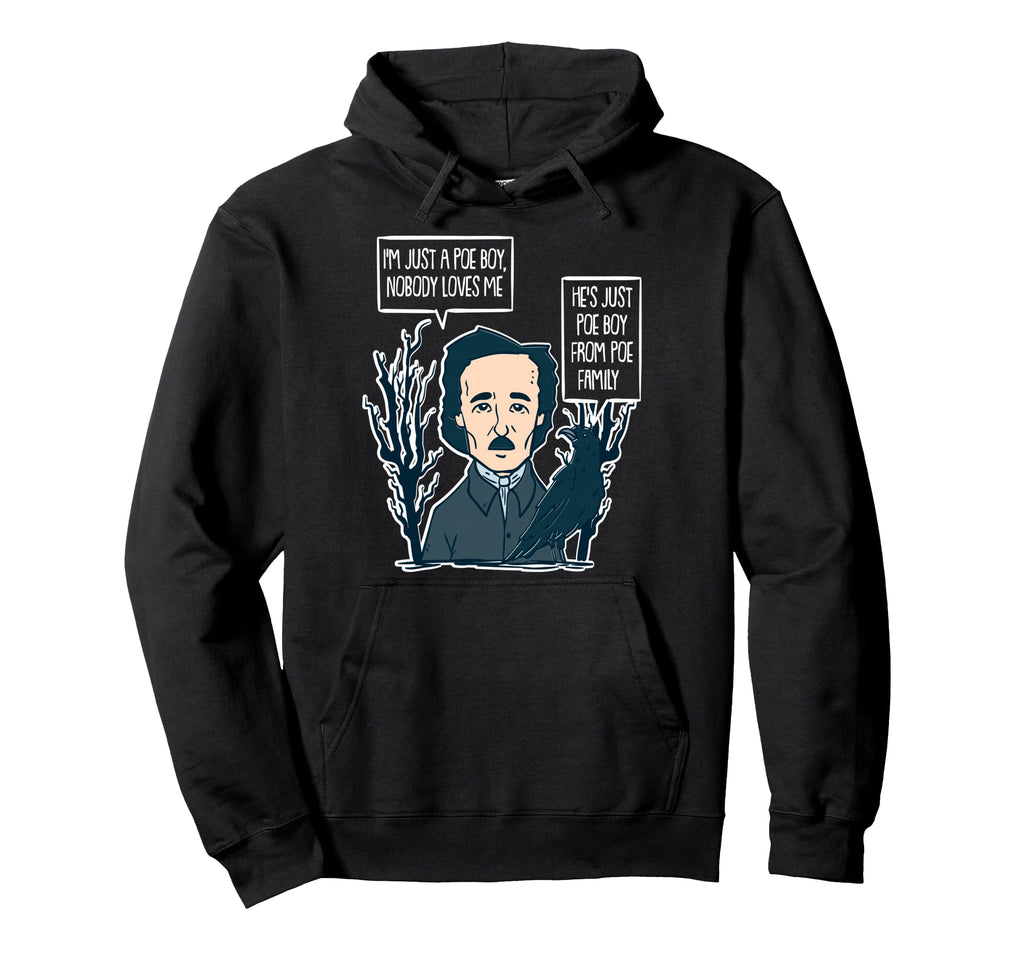 Edgar Allan Poe Raven Gothic Literature Hoodie - Unique Graphic for Adults - T-Shirt, Sweatshirt, Hoodie