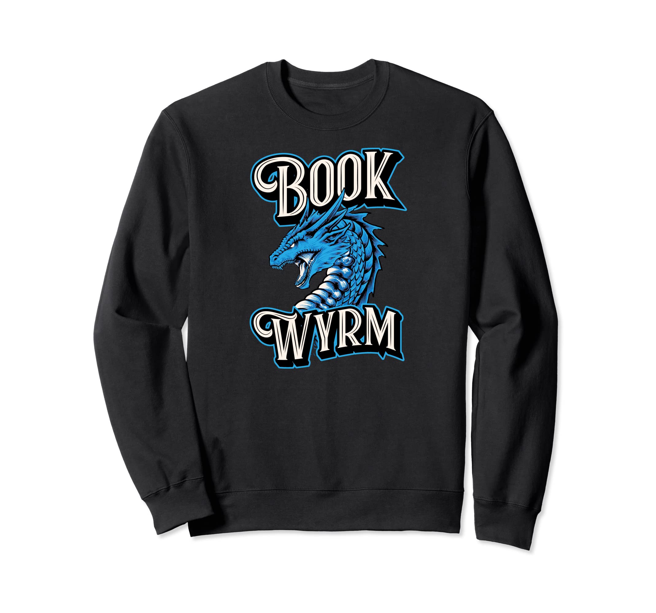 Book Wyrm Book Worm Dragon Fantasy Sweatshirt - Fun Novelty Design Unisex - T-Shirt, Sweatshirt, Hoodie