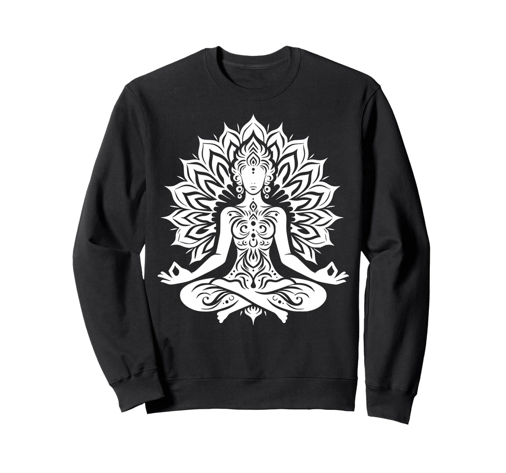 Elegant Mandala Buddha Sweatshirt - Custom Art Print Men Women - T-Shirt, Sweatshirt, Hoodie