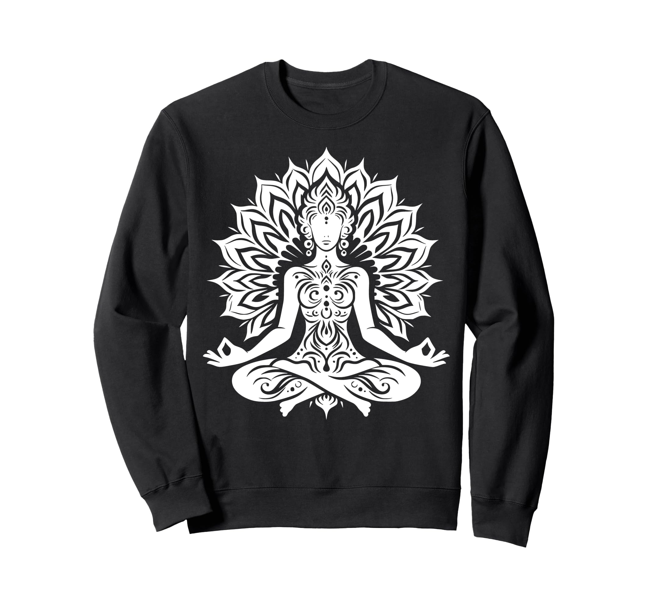 Elegant Mandala Buddha Sweatshirt - Custom Art Print Men Women - T-Shirt, Sweatshirt, Hoodie
