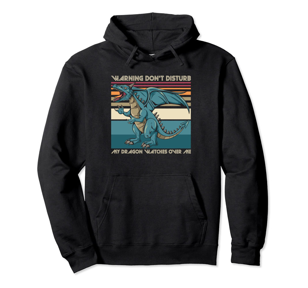 Warning Dont Disturb My Dragon Hoodie - Minimalist Print for Adults - T-Shirt, Sweatshirt, Hoodie