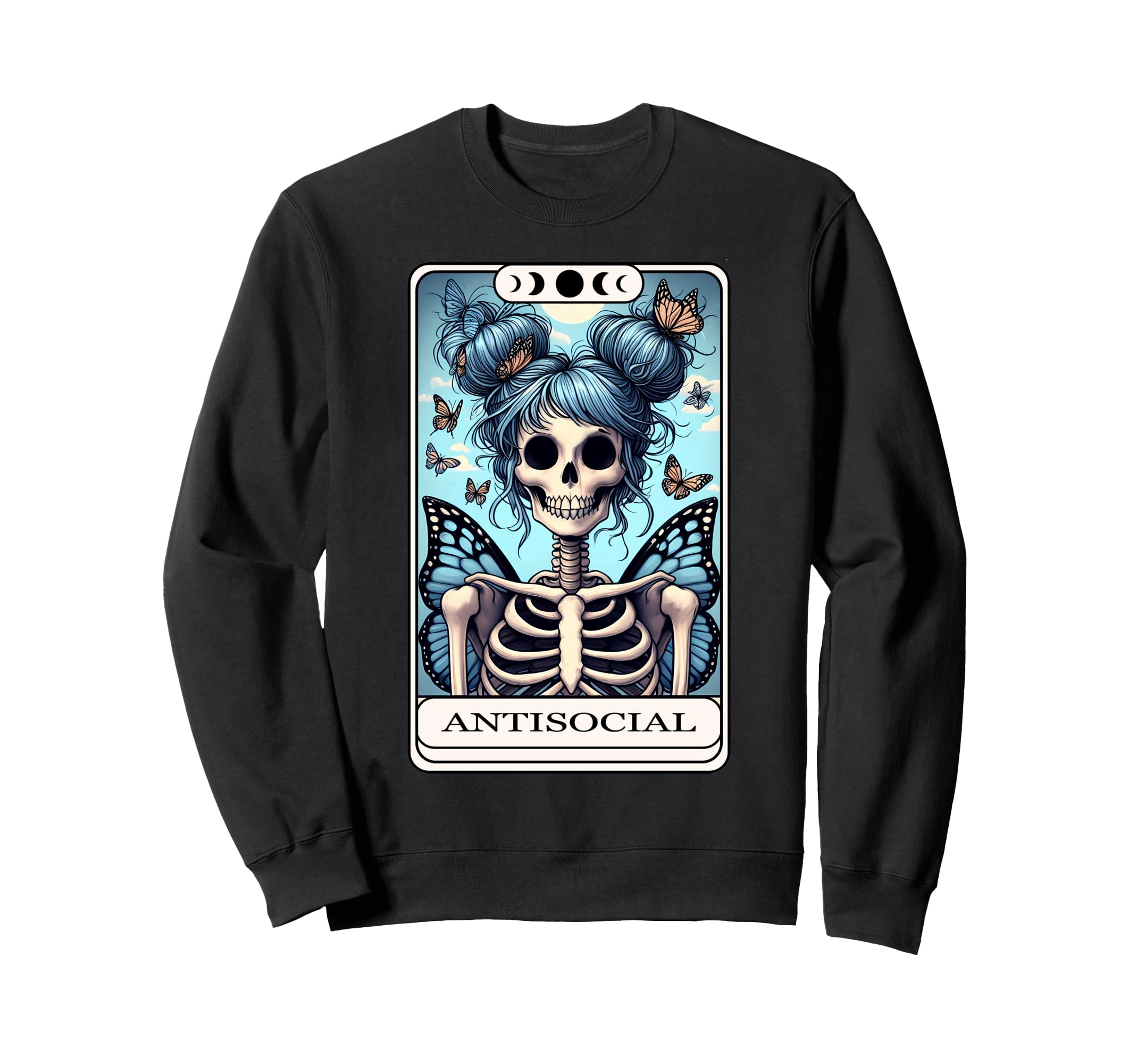Antisocial Butterfly Tarot Card Sweatshirt - Aesthetic Graphic for Adults - T-Shirt, Sweatshirt, Hoodie