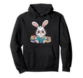 Reading Bunny Book Stack Hoodie - Streetwear Style for Adults - T-Shirt, Sweatshirt, Hoodie