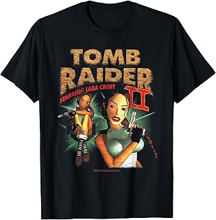Tomb Raider II Staring Lara Croft Vintage Collage Video Game T-Shirt Unisex T-shirt, Sweatshirt, Hoodie, Long Sleeve Tee - T-Shirt, Sweatshirt, Hoodie