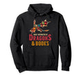 Easily Distracted Dragons And Books Dragons Hoodie - Unique Graphic Unisex - T-Shirt, Sweatshirt, Hoodie