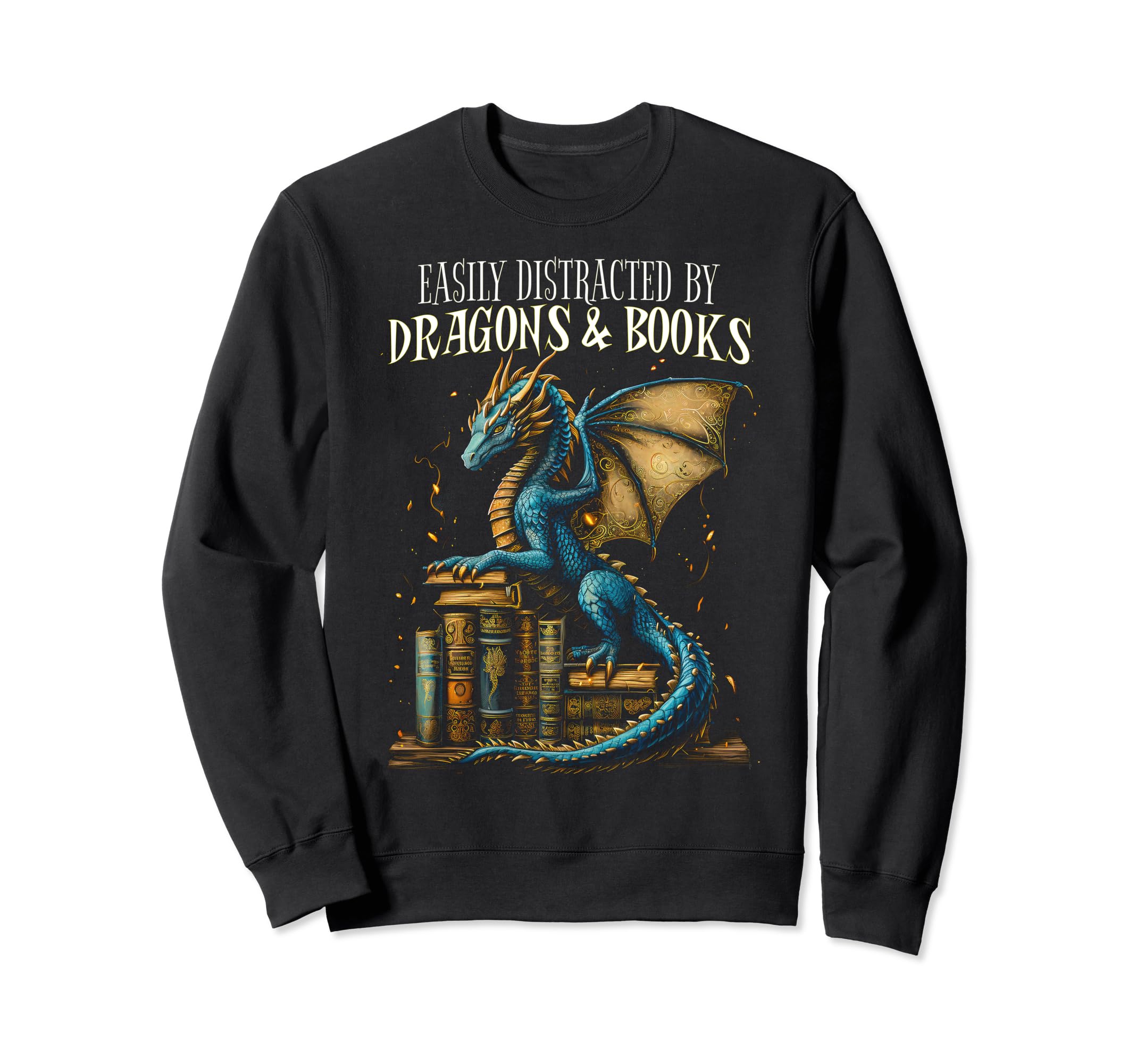 4 Nerd Bookish Easily Distracted Sweatshirt - Minimalist Print for Adults - T-Shirt, Sweatshirt, Hoodie