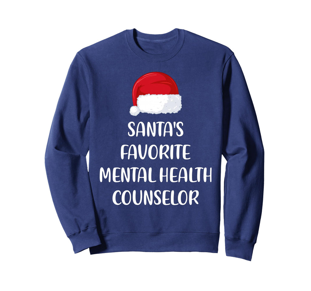 Santas Favorite Mental Health Sweatshirt - Graphic Print Men Women - T-Shirt, Sweatshirt, Hoodie