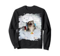 Cat Cats Kitty Bathing Bathtub Bath Sweatshirt - Novelty Apparel Men Women - T-Shirt, Sweatshirt, Hoodie