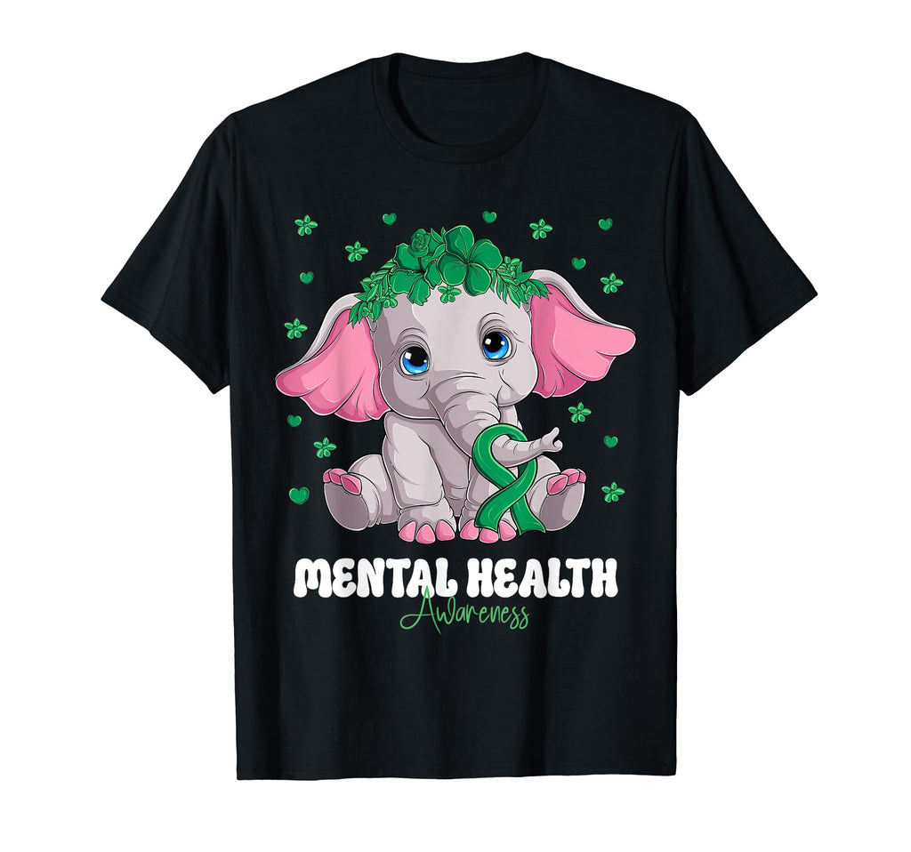 Green Ribbon Survivor Warrior Mental T-Shirt - Graphic Print Men Women - T-Shirt, Sweatshirt, Hoodie