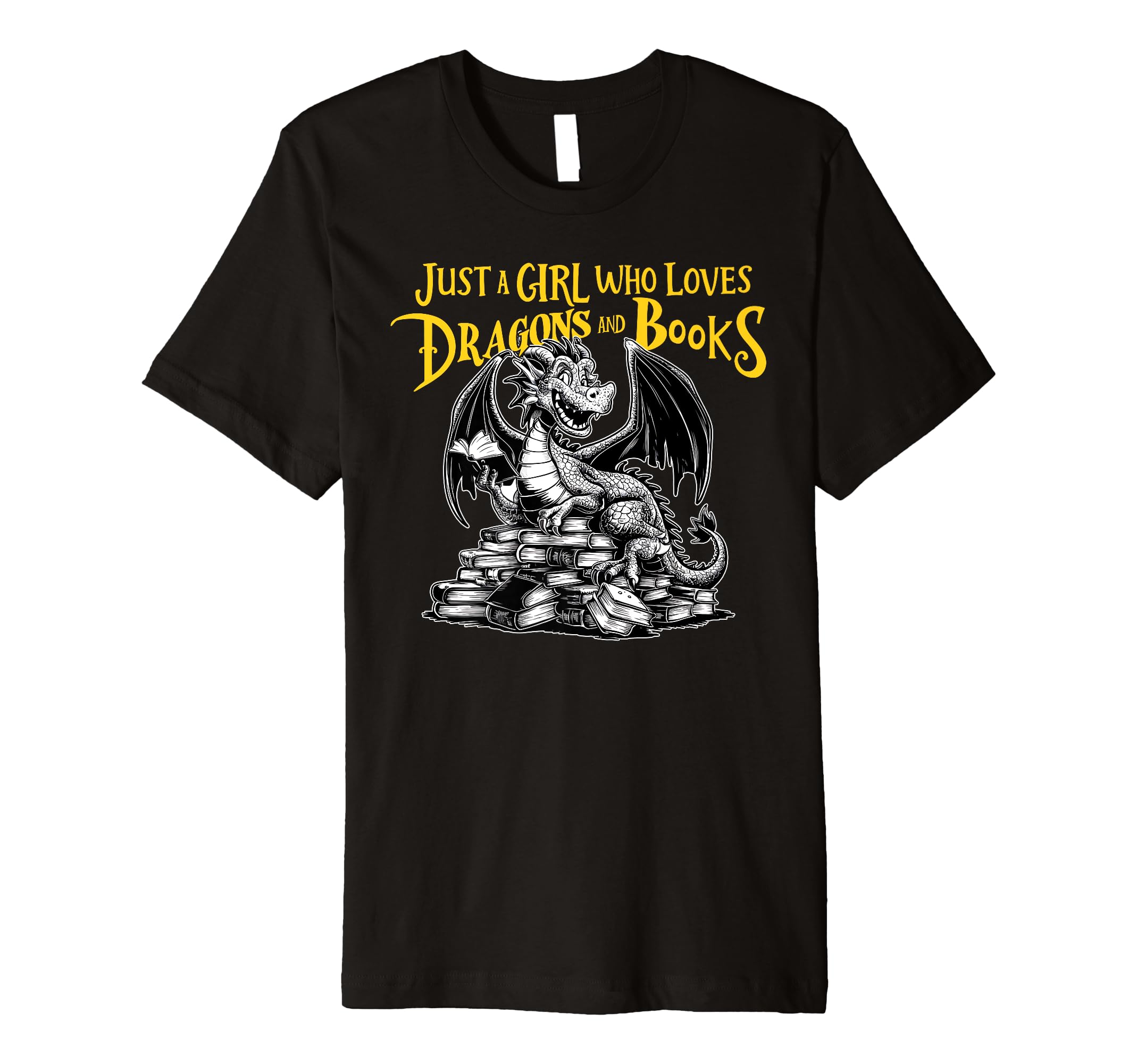 Just Who Loves Dragons And Books Dragon T-Shirt - Novelty Apparel Unisex - T-Shirt, Sweatshirt, Hoodie