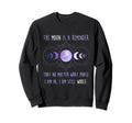 Celestial Moon Phase Self Care Sweatshirt - Minimalist Print for Adults - T-Shirt, Sweatshirt, Hoodie