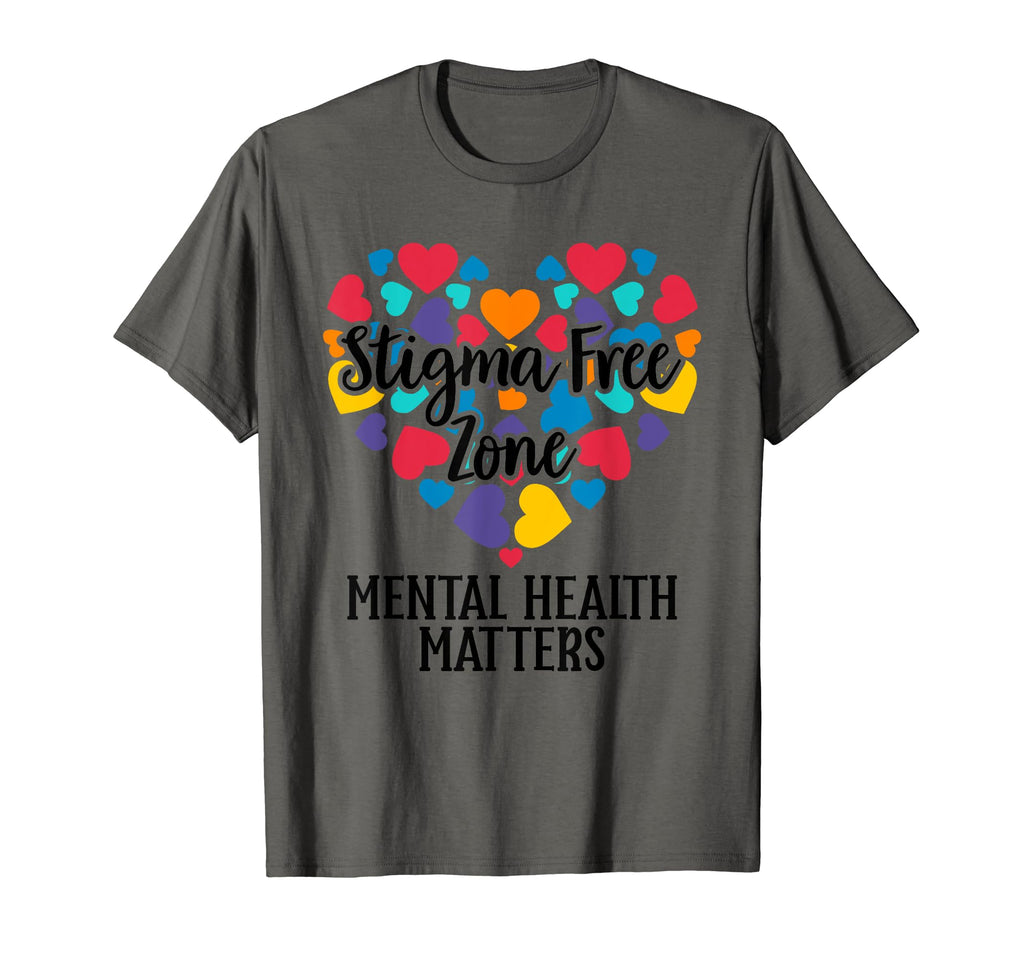 Green Ribbon Stigma Free Zone Mental T-Shirt - Unique Graphic for Adults - T-Shirt, Sweatshirt, Hoodie