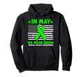 May We Wear Green Supporting Mental Hoodie - Minimalist Print for Adults - T-Shirt, Sweatshirt, Hoodie