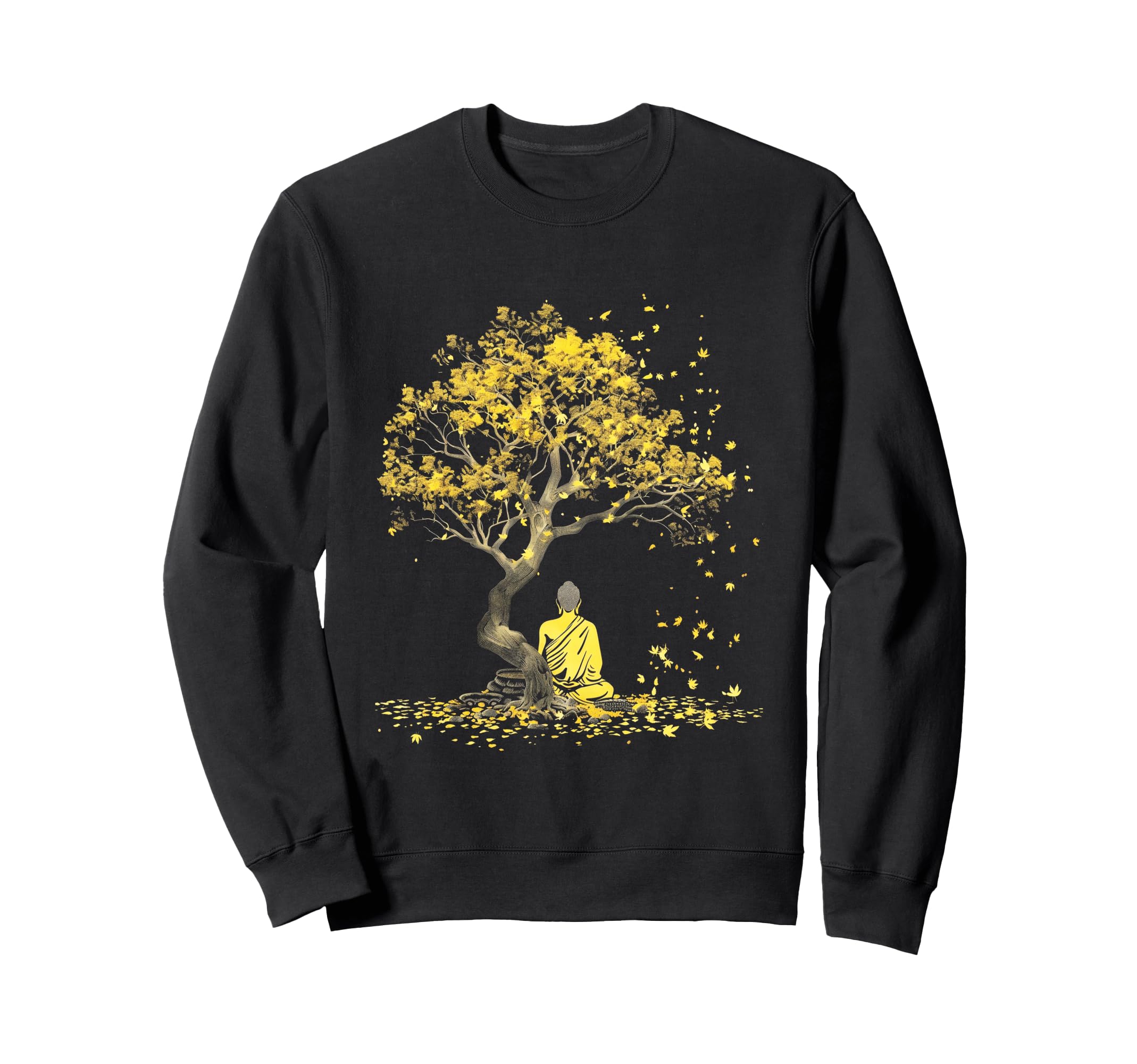 Buddha Zen Meditating Ancient Bodhi Sweatshirt - Custom Art Print Unisex - T-Shirt, Sweatshirt, Hoodie