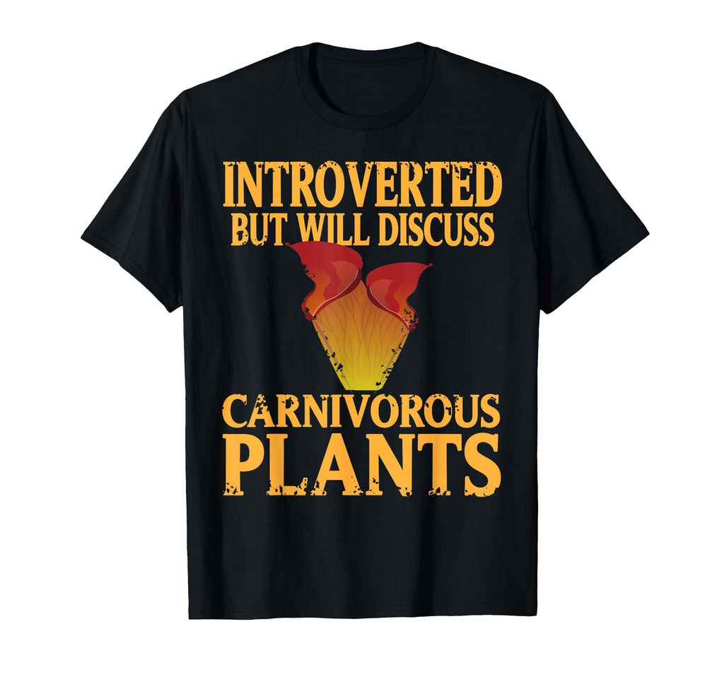 Introverted But Will Discuss Carnivorous T-Shirt - Trendy Graphic Unisex - T-Shirt, Sweatshirt, Hoodie
